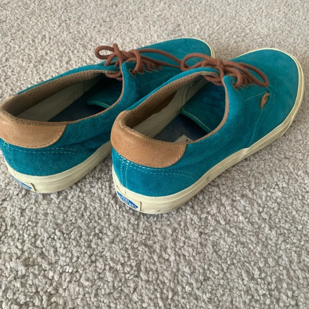 Blue and Brown Suede Vans - Picture 3 of 6
